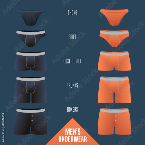 Men's underwear collection vector illustration