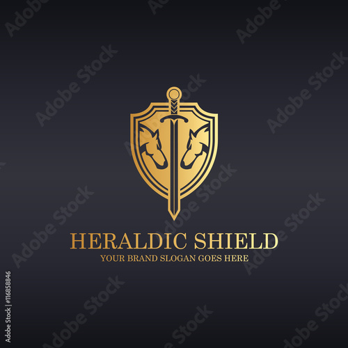 The Guardian Crest Logo. Horse logo. Knight logotype