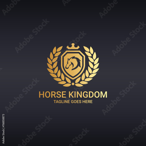 Victory logo. Horse logotype. 