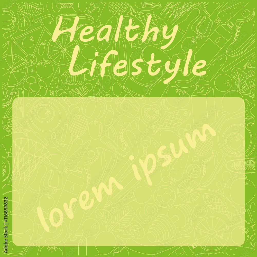 design of concept of a healthy lifestyle template design of concept of a healthy lifestyle template
