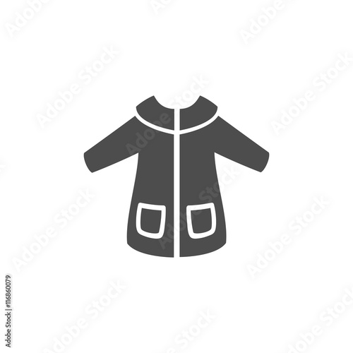 Icono de un abrigo sobre fondo blanco
