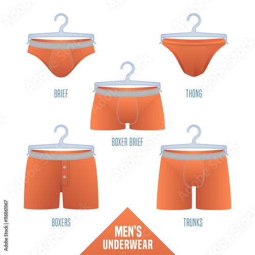 Men's underwear collection vector illustration