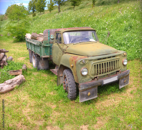 HDR photo of an old soviet truck