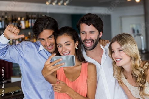 Group of friends taking a selfie