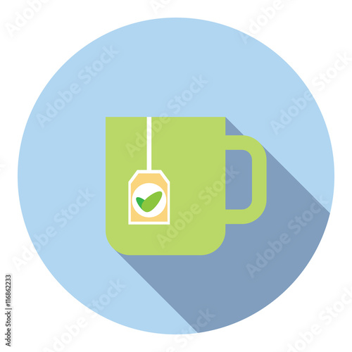 Tea Cup With Teabag Flat Icon