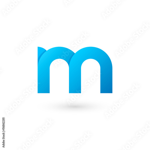 Logo M letter. Isolated on white background. Vector illustration, eps 10.