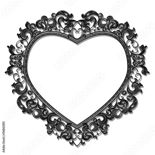 frame in the shape of heart for picture or photo