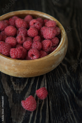 Fresh ripe raspberry