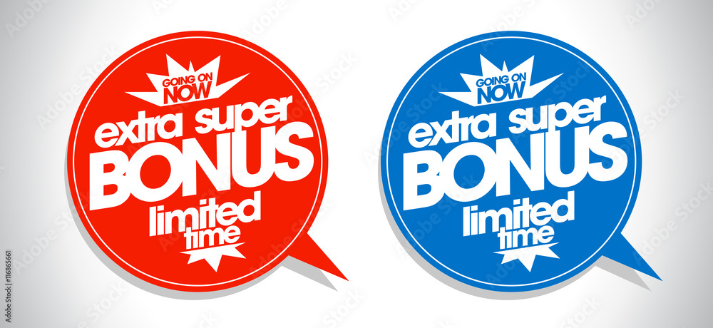Obraz premium Extra super bonus coupons set.