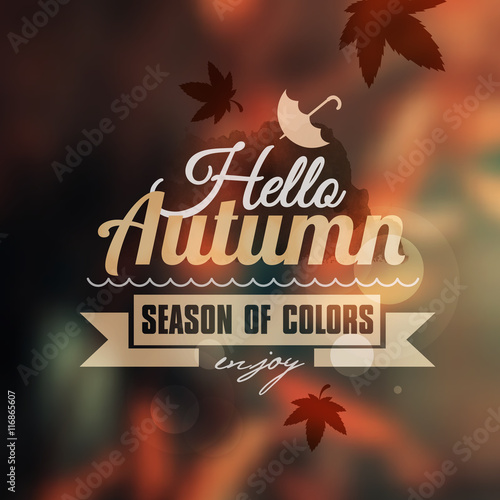 Creative graphic message for your autumn design