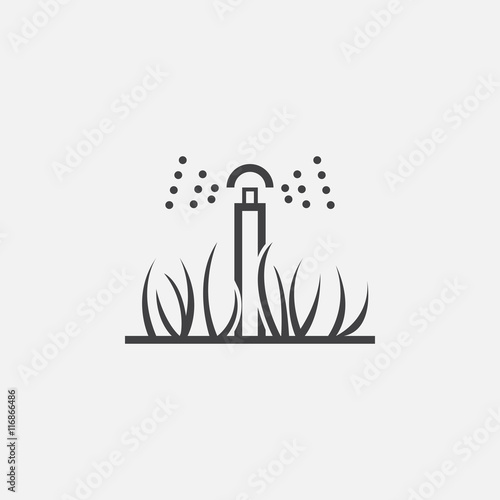 automatic water sprinkler line icon, outline vector logo illustration, linear pictogram isolated on white