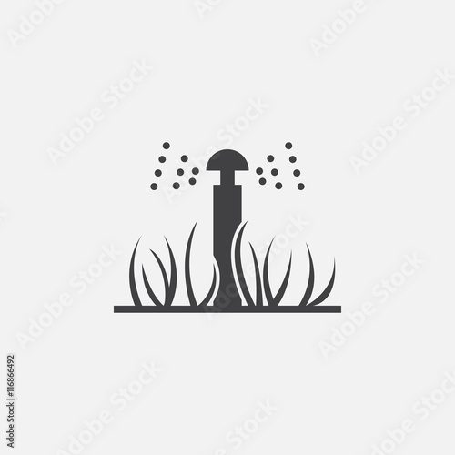 automatic water sprinkler icon vector, solid logo illustration, pictogram isolated on white
