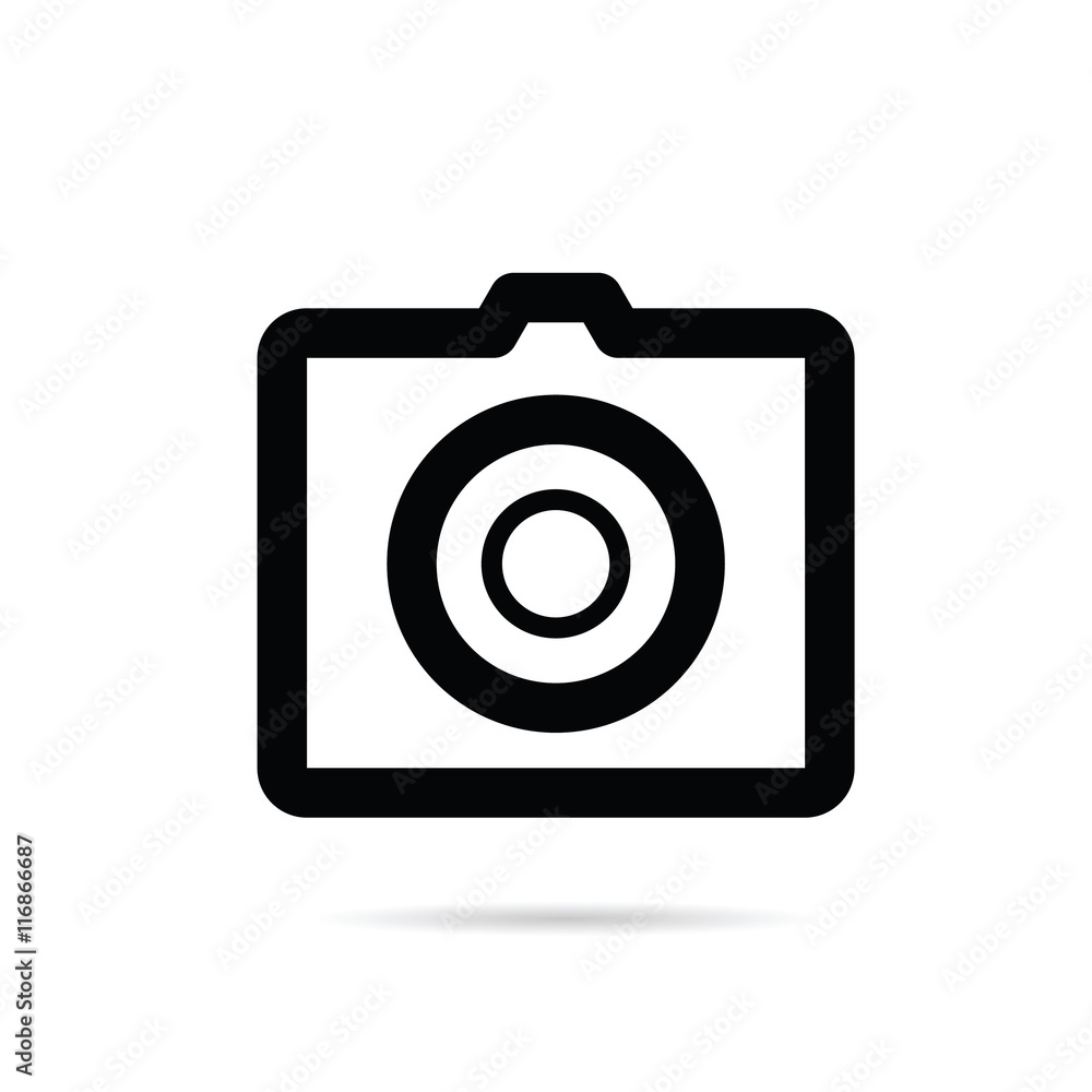 camera digital icon illustration on white background camera digital icon illustration on white background