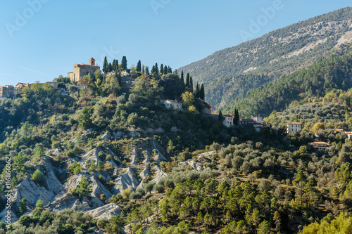 Mountain old village Coaraze, Provence Alpes Cote d'Azur, France photo