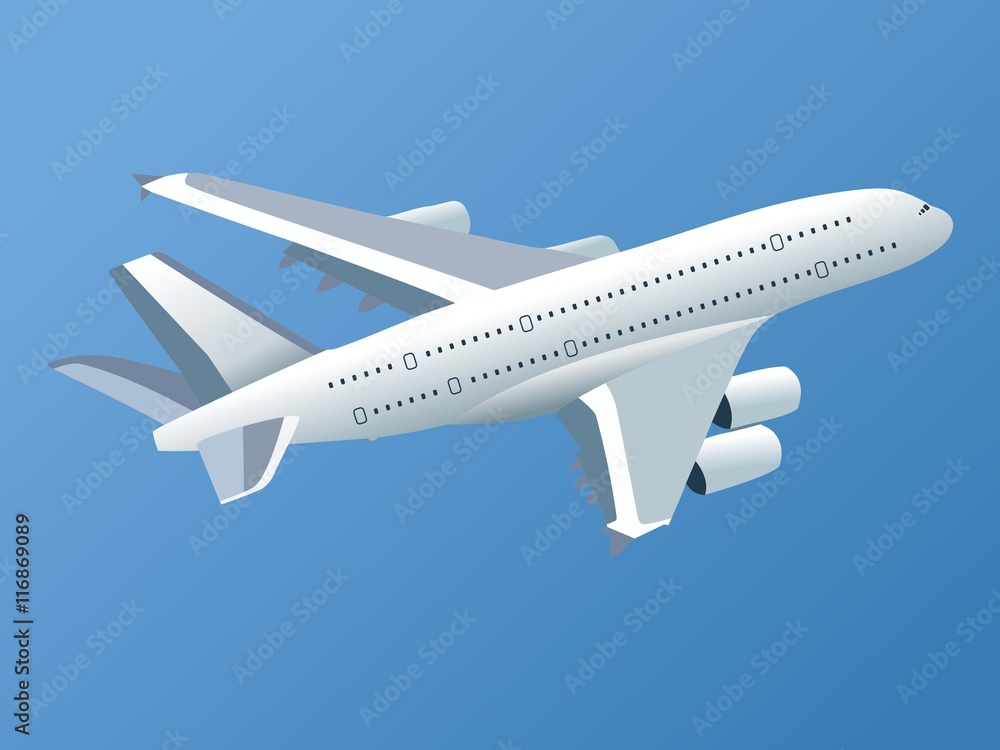 silhouette of airliner. vector drawing