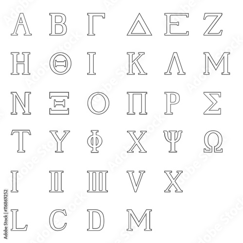 Greek Alphabet Isolated