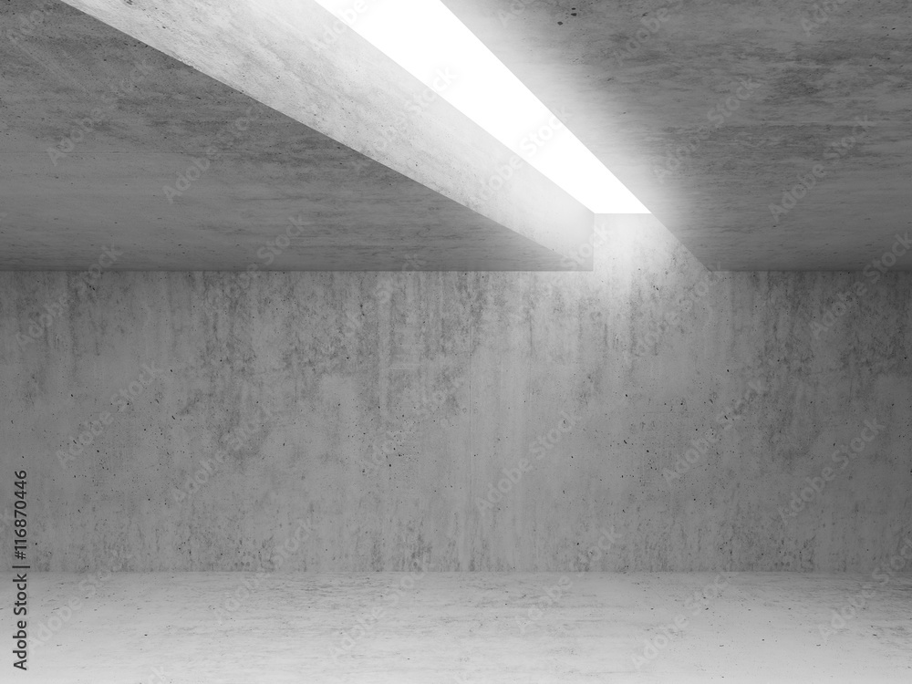 Empty concrete room interior 3 d Empty concrete room interior 3 d
