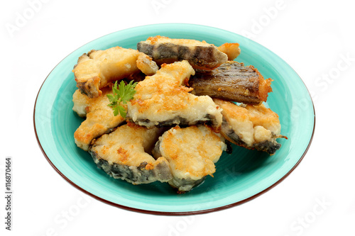 Fried fish sea rabbit (chimera fish, sea rat)