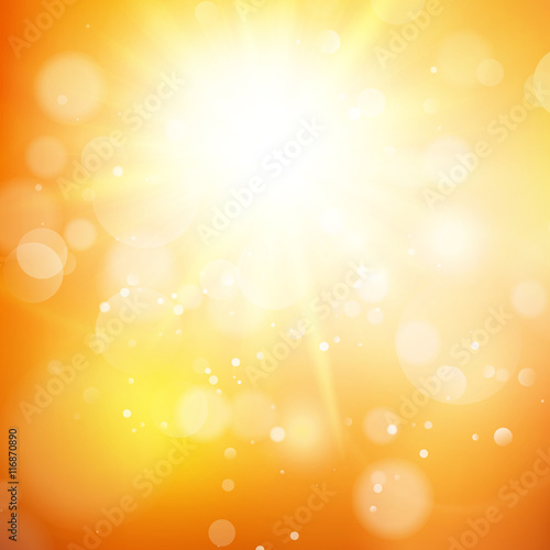 Beautiful autumn background with sun. EPS 10