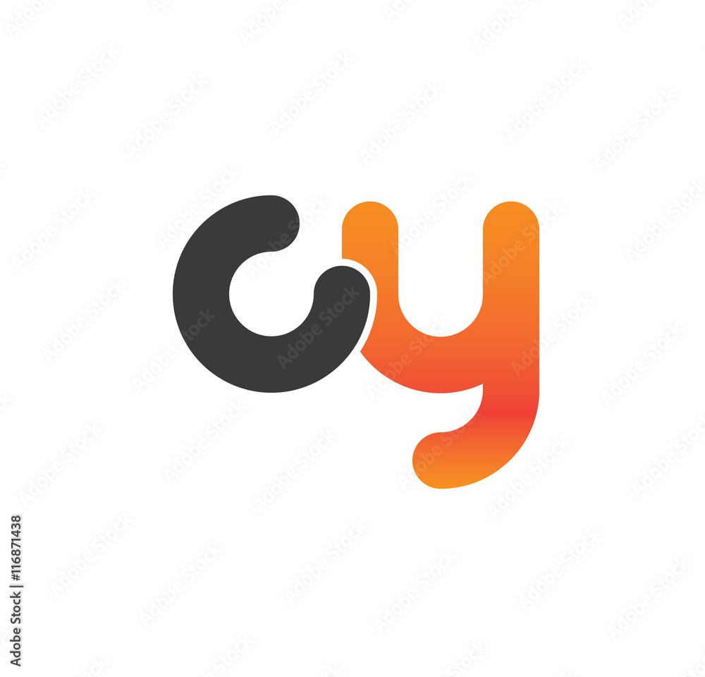 cy logo initial grey and orange