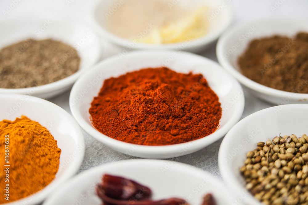 Bright spices on the table Bright spices on the table