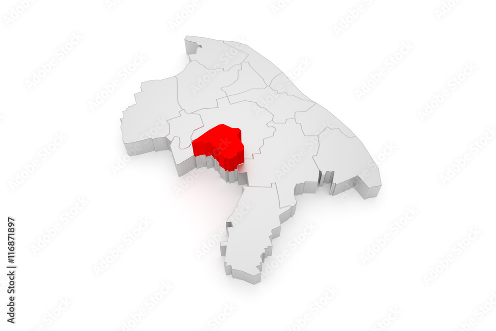 Fototapeta premium Marienborn, Mainz Bezirke 3D