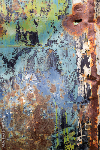 peeling paint and rusty old metal texture