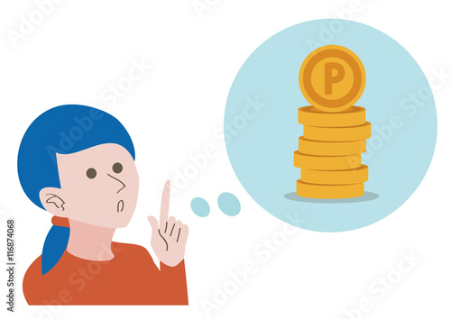 woman think about points