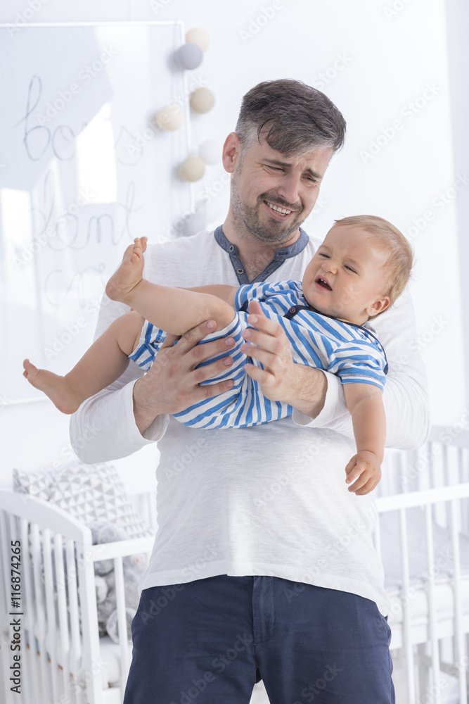 Fototapeta premium How to calm him down?!