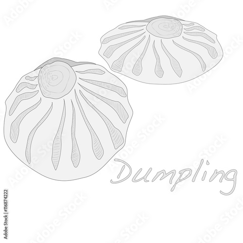 Dumpling vector illustration.