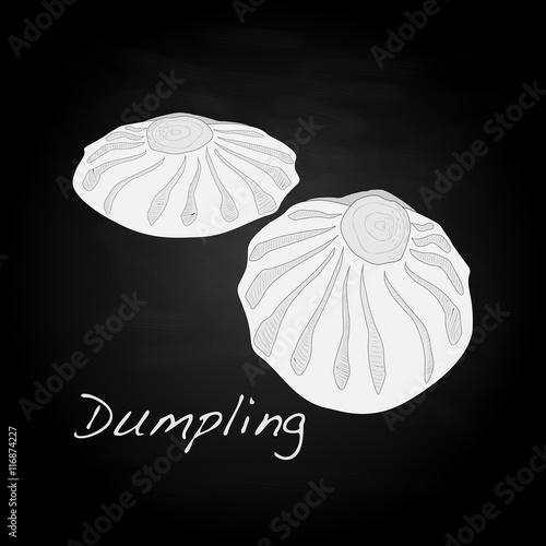 Dumpling vector illustration.