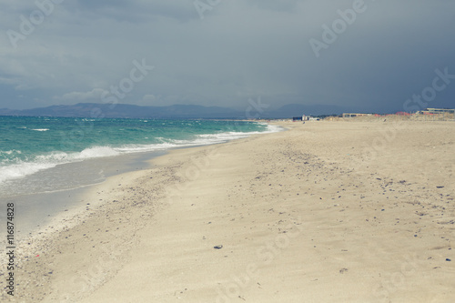 sea landscape in a summer day  in northwest coast of Sardinia  