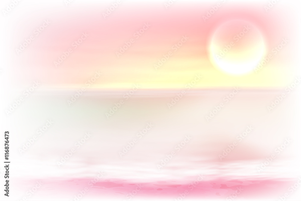 Beautiful purple sea sunset