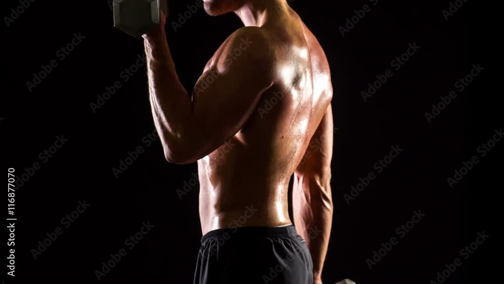 Athletic man working out. Athletic man working out.