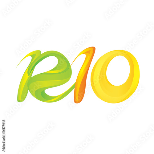  Sign symbol Rio olympics games 2016. Vector illustration