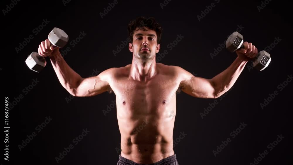 Athletic man working out. Athletic man working out.