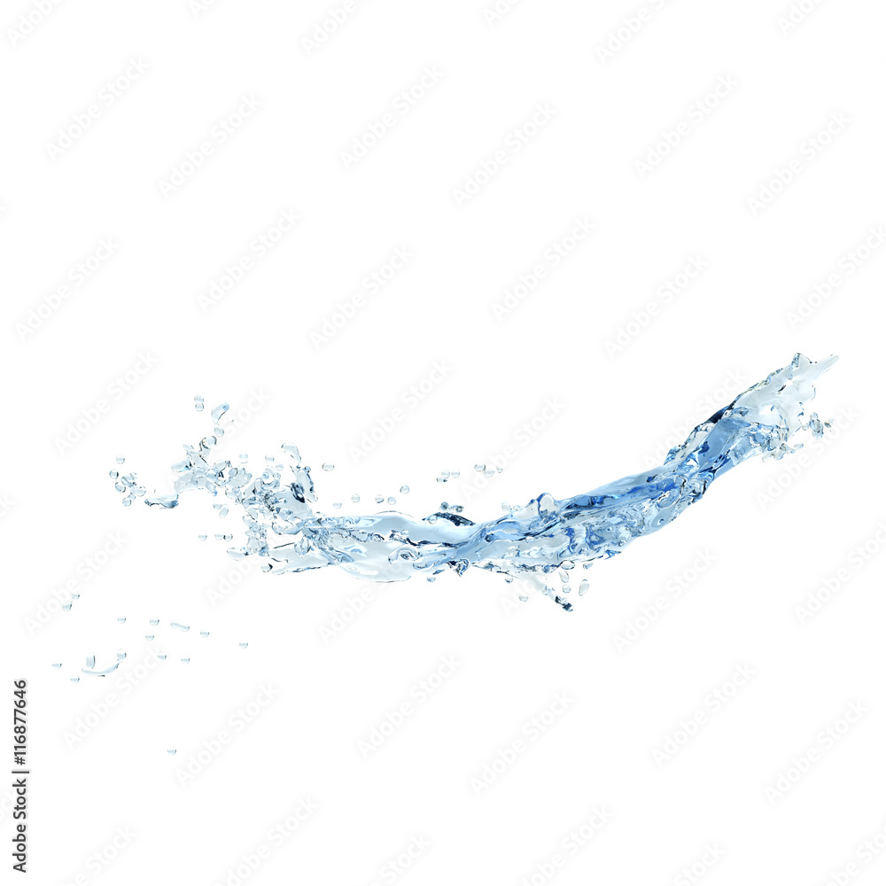 water splash Isolated 3d water splash Isolated 3d