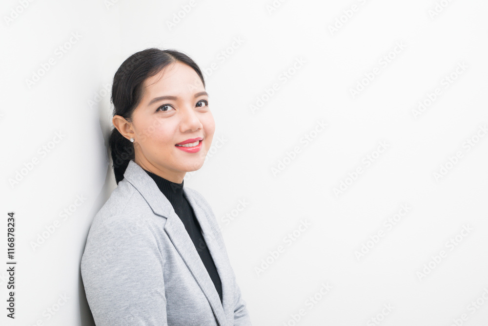 asian woman face with text space asian woman face with text space