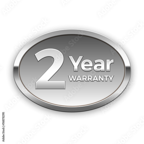 2 year warranty badge, vector