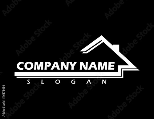Real estate Company logo black background