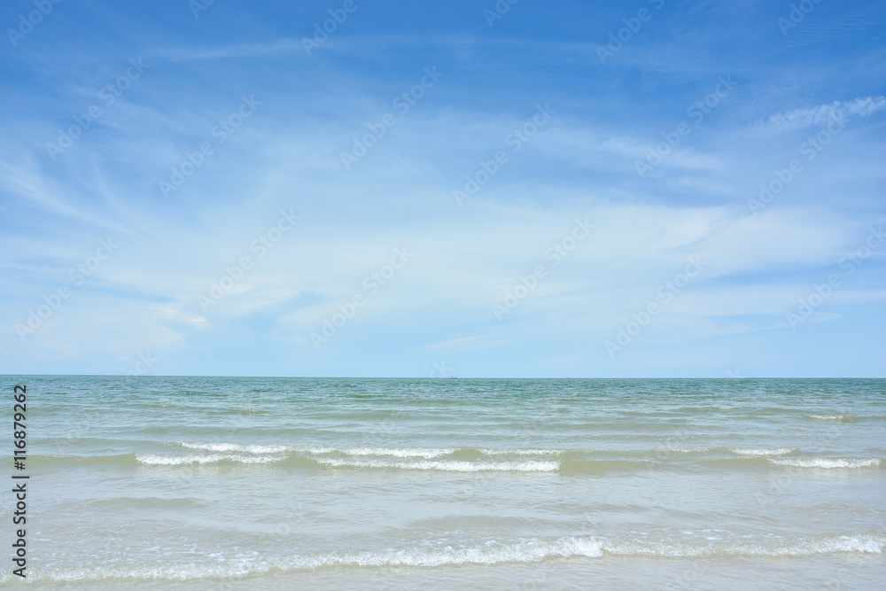 tropical sea and blue sky