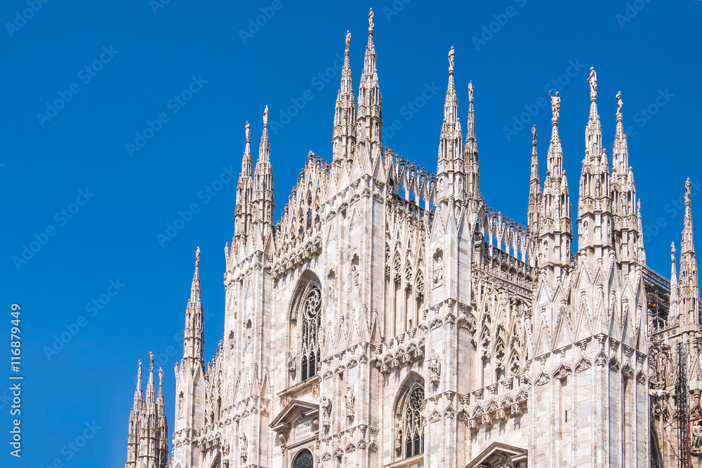 Milan duomo with blue sky