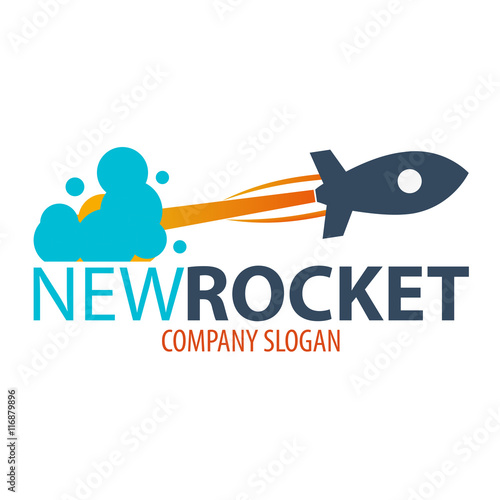 Rocket startup. Business. Rocket logo.