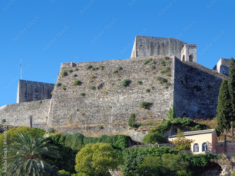 Castle on the background of a cloudless sky Castle on the background of a cloudless sky