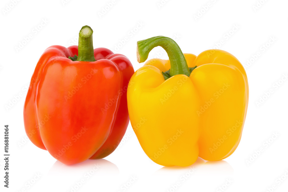 fresh pepper vegetables isolated on white background fresh pepper vegetables isolated on white background