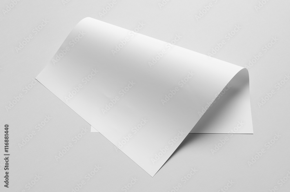 A3 Poster Mock-Up - Curved A3 Poster Mock-Up - Curved