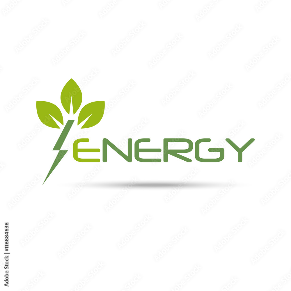 Creative bio and eco energy floral logo vector illustration