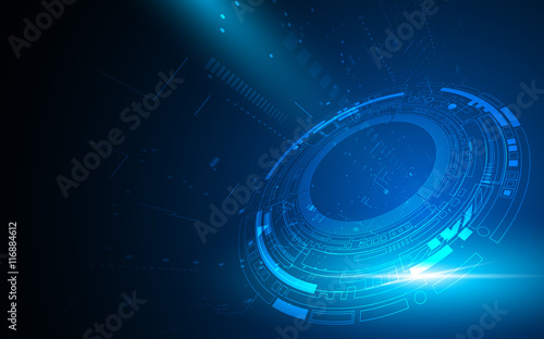 abstract technology innovation concept blue digital pattern background