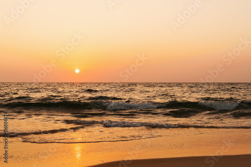 Beach sunrise of the sea