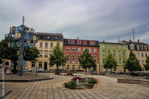 Obraz na płótnie Riesa, Stadtzentrum w salonie